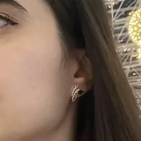 Gyzyl gulok halka.Золотые серь