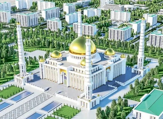 Гурбангулы Бердымухамедов посетил стройплощадку мечети в Аркадаге