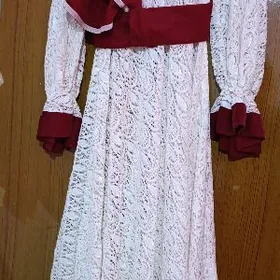 вечернее гипюровое платье