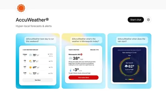 В ChatGPT добавили прогноз погоды от AccuWeather