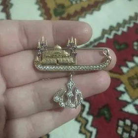 Broşka-temençe metjitli kümüş