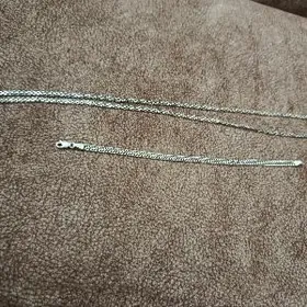 серебряная цепочка и браслет