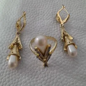 Набор серьги и кольцо