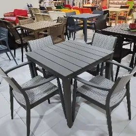 4 adamlyk stol stul kofe üçin