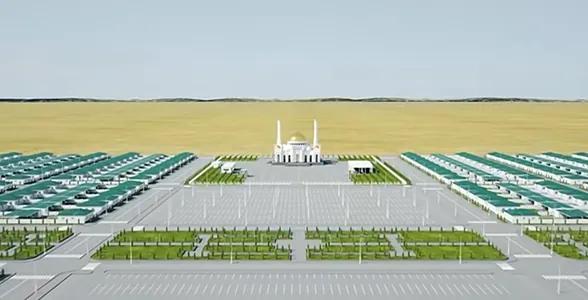 Ýolöten etrabyndaky täze şäherçe nähili bolar: taslamadan suratlar