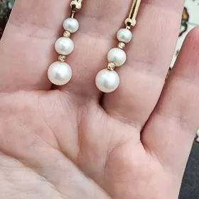 серьги оригинал жемчуг гадым