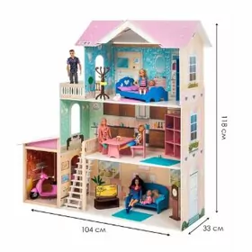 3 Gatly Gurjak Öýi 30 sm Gurjaklar üçin 11 Goşundy