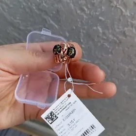 серебро-позолото янтарные