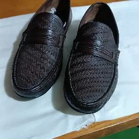 туфли-мокасины кожа