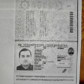 Zagran Pasport ýitdi