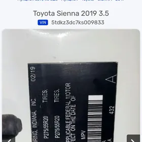 Toyota Sienna 2019