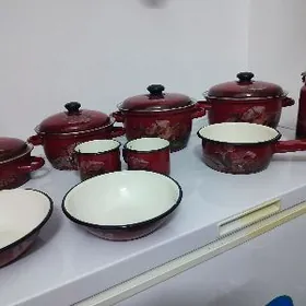 НАБОР ЭМАЛИРОВАННЫХ КАСТРЮЛЬ