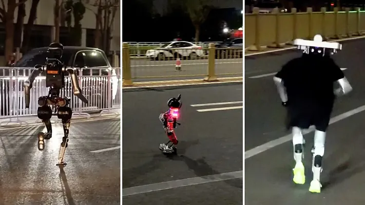 Pekinde adampisint robotlaryň 70-den gowrak topary ýarym marafonyň öňüsyrasynda ylgawa çykdy