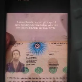 Pasport ýitdi