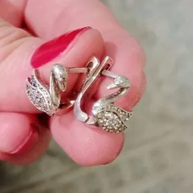 серьги серебряные