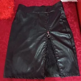 юбка кожаная