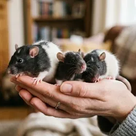 Чёрно юелые кКрысятаКрысята