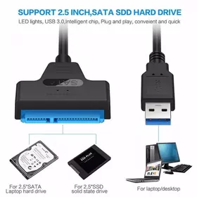 Переходник адаптер с USB на SATA HDD/SSD 2.5