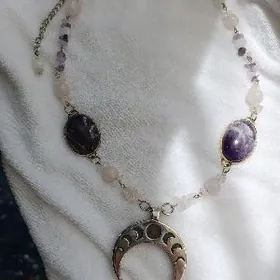 Серебро, колье, Лунница