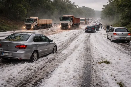 Braziliýada ýagan güýçli doly müňlerçe awtoulaga zyýan ýetirdi
