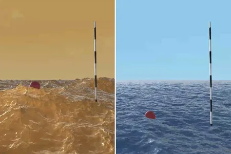 Saturnyň hemrasynda hatda ýeňiljek şemal hem uly tolkunlary döredip biler