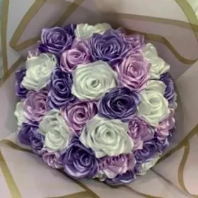 букеты из атласных лент