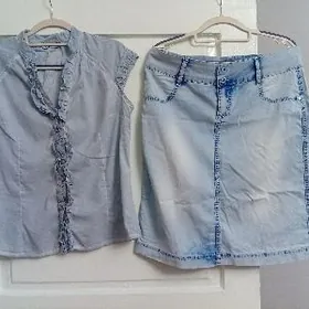 летний костюм юбка с боузкой