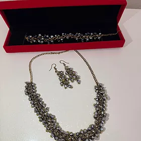 Komplekt kolye braslet halka