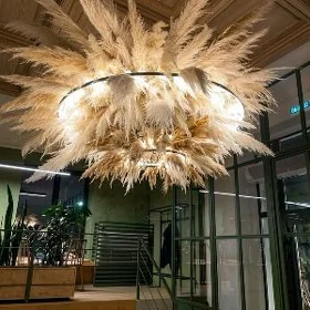 ЭКО люстра из камыша