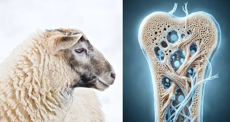 Ýüňden alnan belok süňkleri dikeltmäge kömek edýär