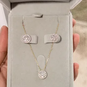 золотые  серьги,цепочка