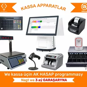 AKHASAP KASSA APARAT BARKOD SKANER CEK PRINTER