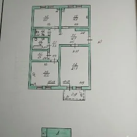 Таслама 3 комнаты 2 этаж