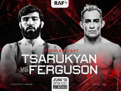 UFC-niň ýyldyzlary Arman Sarukýan bilen Toni Fergýuson RAF 10 ýaryşynda duşuşarlar