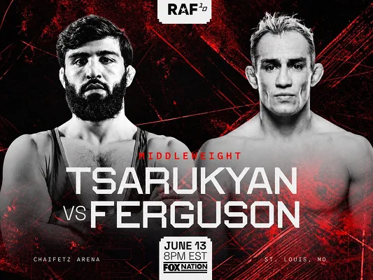 UFC-niň ýyldyzlary Arman Sarukýan bilen Toni Fergýuson RAF 10 ýaryşynda duşuşarlar