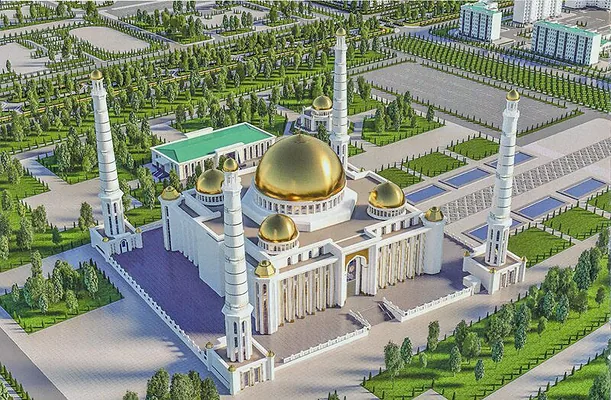 Gurbanguly Berdimuhamedow Arkadag şäherinde metjidiň we muzeýiň gurluşygy bilen tanyşdy
