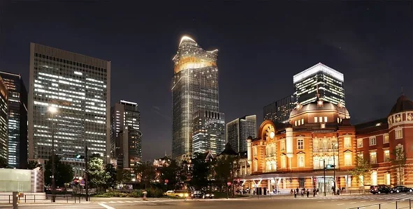 Tokioda Ýaponiýanyň iň beýik gökdiräni — Torch Tower binasy gurulýar