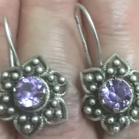 Серьги серебро СССР 875