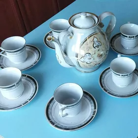 Чайник, 2 литра+6 чашек с блюдцами
