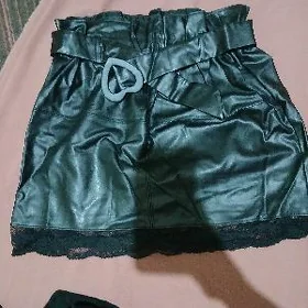 кожанный юпка