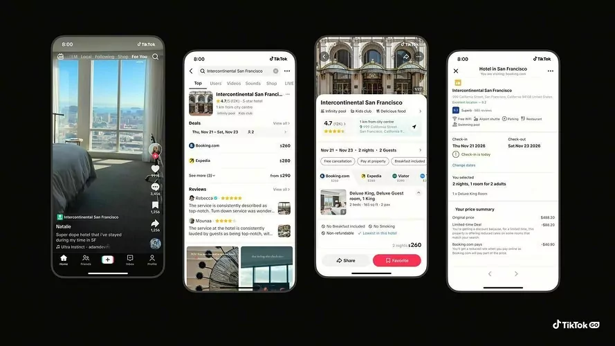 TikTok-da görüp oturan wideolaryňdan myhmanhanalary we syýahatlary göni bronlamak hyzmaty peýda boldy - img 2