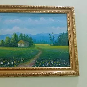 peýzaž çekilen maslenni kraska