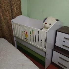 Детский кровать с люлькой