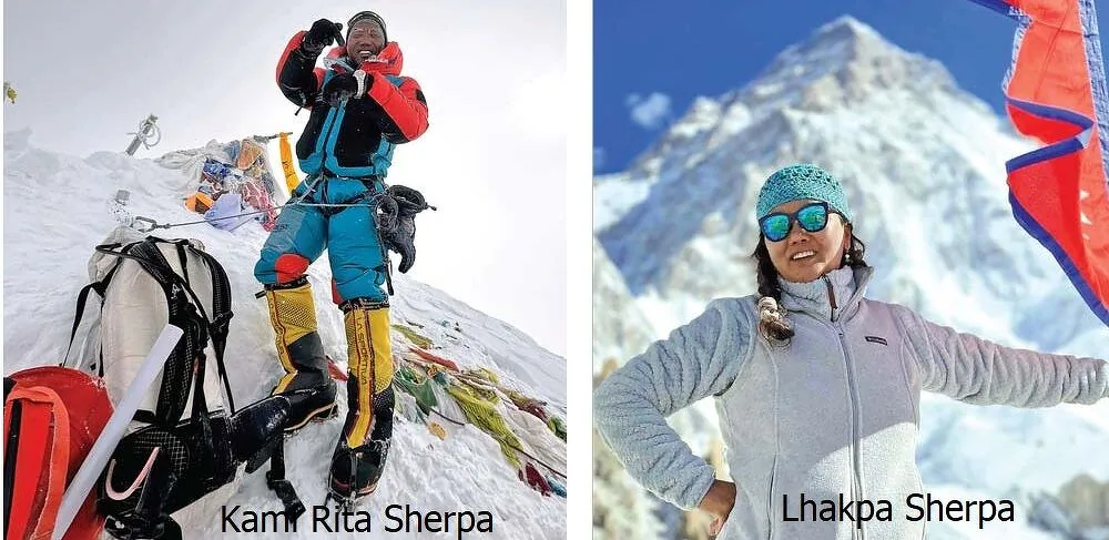 Iki alpinist Ewereste çykmak boýunça dünýä rekordlaryny täzeledi