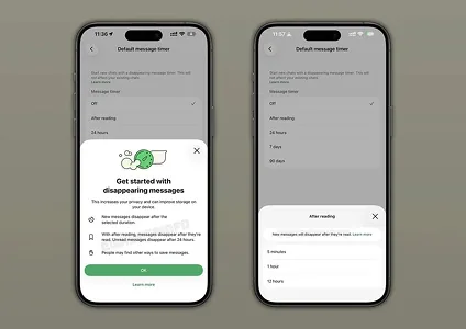WhatsApp-da okalandan soň ýitip gidýän hatlar synag edilýär