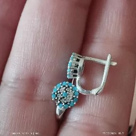 серебряные серги