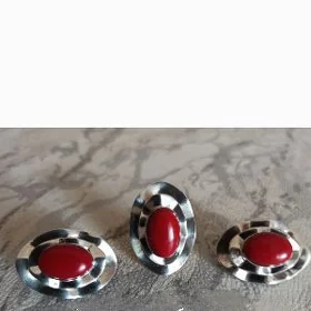 серебро, комплект корал