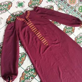 Gyzyl talyp koynek çabyt saç