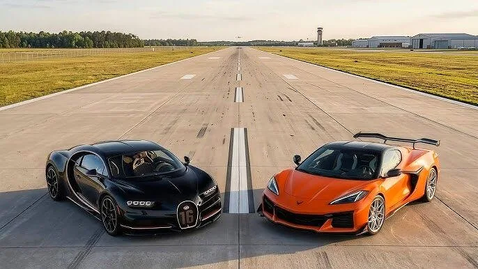Bugatti Chiron özünden 17 esse arzan bolan superkara drag-reýsingde utuldy