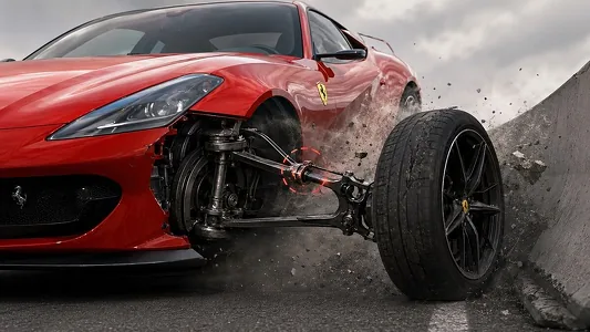 Ferrari запатентовала систему экстренного отсоединения колёс при аварии